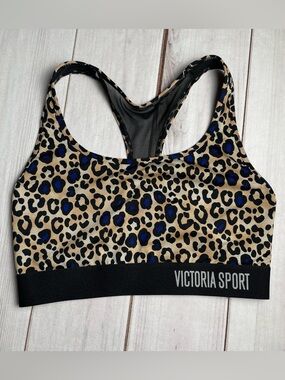 Victoria's Secret Sport The Player Sports Bra Women’s S Animal Print Racerback